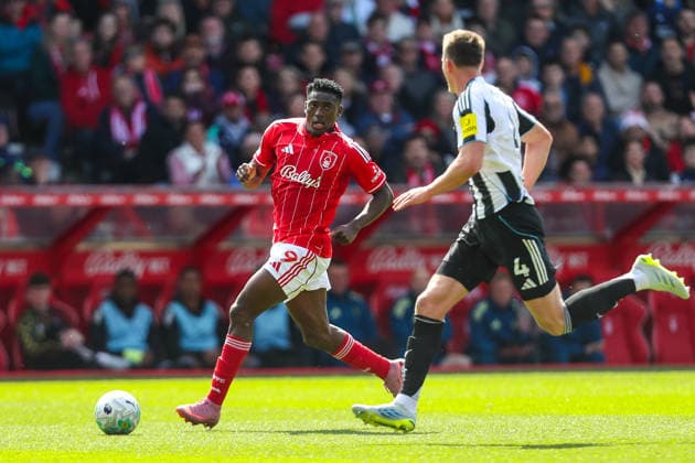 Nottingham Forest v Newcastle United, Premier League Taiwo Awoniyi Of Nottingham Forest in action during the Nottingham Forest v Newcastle United Premier League match at the City Ground, West Bridgford, England on 10 May 2026 Credit: Lee Keuneke Every Second Media Editorial use only. All images are copyright Every Second Media Limited. No images may be reproduced without prior permission. All rights reserved. Premier League and Football League images are subject to licensing agreements with Football DataCo Limited. see https: www.football-dataco.com Copyright: xIMAGO EveryxSecondxMediax ESM-1980-0059 LeexKeunekex xEveryxSecondxMediax