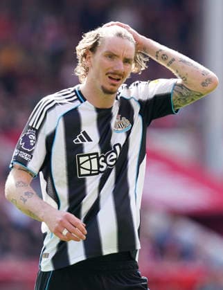 Nottingham, England, 10th May 2026. Nick Woltemade of Newcastle United reacts during the Nottingham Forest vs Newcastle United Premier League match at the City Ground, Nottingham. Picture credit should read: Andrew Yates Sportimage EDITORIAL USE ONLY. No use with unauthorised audio, video, data, fixture lists, club league logos or live services. Online in-match use limited to 120 images, no video emulation. No use in betting, games or single club league player publications. SPI_020_AY_NOTTS_FOREST_NEWC SPI-4792-0020