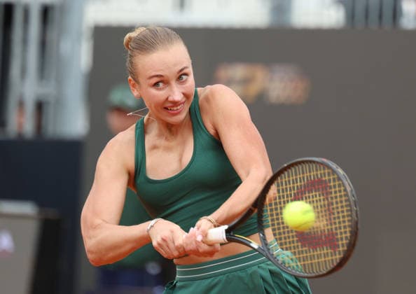 May 10, 2026, Rome, Lazio, Italy: ANASTASIA POTAPOVA of Austria during the match against L. Samsonova in the third round of tennis tournament WTA, Tennis Damen 1000 Internazionali BNL DÃ¢â‚¬â ¢Italia, Rome, Italy. Potapova won 6:3, 6:2. Rome Italy - ZUMAc278 20260510_zsp_c278_018 Copyright: xMarcinxCholewinskix