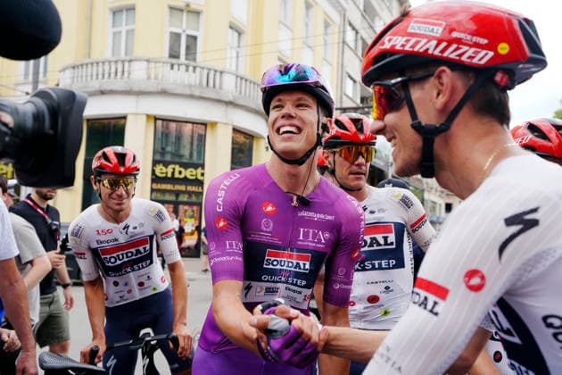 Paul Magnier (Soudal Quick-Step) winner stage during Stage 3 of the Giro d™Italia, from Plovdiv to Sofia, Bulgaria, Sunday, May 10, 2026.  Copyright: xFabioxFerrari LaPressex