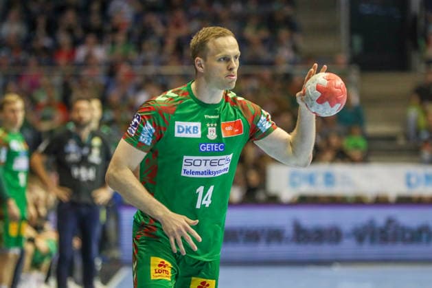 10.05.2026, xgox, Handball - Daikin HBL SC Magdeburg - Handball Verein Hamburg emspor, v.l. Omar Ingi Magnusson (Magdeburg, 14) am Ball, plays the ball Magdeburg