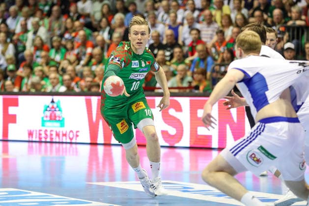 10.05.2026, xgox, Handball - Daikin HBL SC Magdeburg - Handball Verein Hamburg emspor, v.l. Gisli Thorgeir Kristjansson (Magdeburg, 10) am Ball, plays the ball Magdeburg