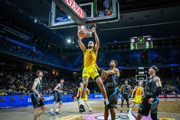 Basketball Berlin 10.05.2026 Saison 2025 2026 EasyCredit BBL 1. Bundesliga Männer, Herren Alba Berlin - Science City Jena Norris Agbakoko (Alba Berlin, No.17)
