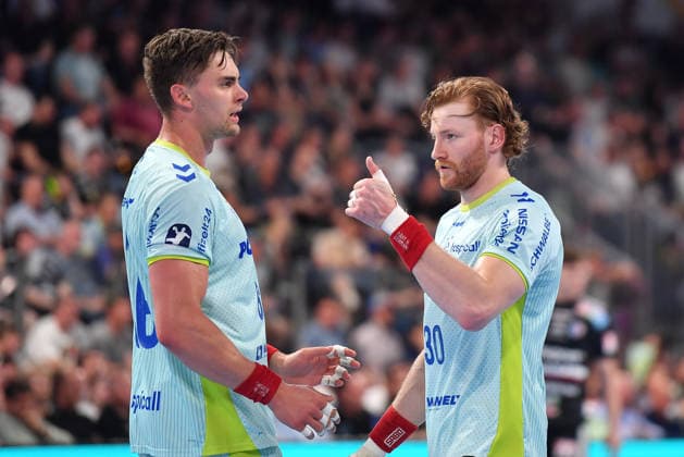 10.05.2026 - Handball - 1. Bundesliga DAIKIN HBL - Saison 2025 2026 - 31. Spieltag: HC Erlangen Metropolregion Nürnberg HCE - VfL Gummersbach - OGo - xogox - Stepan Zeman (66, VfL Gummersbach ) Tom Kiesler (30, VfL Gummersbach )