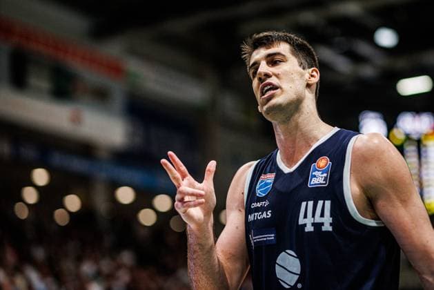 Jure Planinic (MBC Syntainics), Vet Concept Gladiators Trier vs MBC Syntainics, Basketball, easyCredit BBL, 34. Spieltag, Saison 2025 2026, 10.05.2026 Vet Concept Gladiators Trier vs MBC Syntainics, Basketball, easyCredit BBL, 34. Spieltag, Saison 2025 2026, 10.05.2026 Copyright: xEibner-Pressefoto AlexanderxNeisx EP_ANS