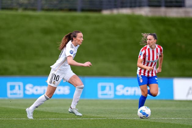 May 10, 2026, Valdebebas, Madrid, Spain: Caroline Weir of Real Madrid in action during the Spanish Women League, Liga F, football match played between Real Madrid and Atletico De Madrid at Alfredo Di Stefano stadium on May 10, 2026, in Valdebebas, Madrid, Spain. Real Madrid V Atletico De Madrid - Liga F - ZUMAa181 20260510_zaa_a181_036 Copyright: xDennisxAgyemanx