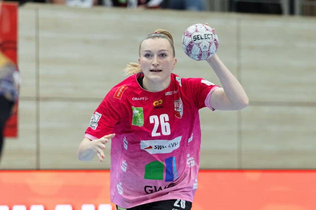 Cara Reuthal (Halle, 26), SV Union Halle-Neustadt vs. Buxtehuder SV, Handball Bundesliga Frauen, Play-Offs 5-11 Spieltag 4, Saison 2025 26, 10.05.2026 Halle SWH Arena Sachsen-Anhalt Deutschland
