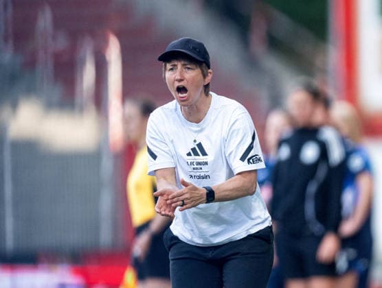 Fußball, Frauen, Saison 2025 2026, Google Pixel Frauen-Bundesliga (25. Spieltag), 1. FC Union Berlin - TSG 1899 Hoffenheim, Trainerin Ailien Poese (1. FC Union), 10.05. 2026, Copyright: xMatthiasxKochx