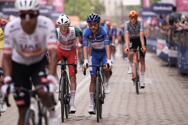 Banca Mediolanum - Diego Pablo Sevilla (Team Polti VisitMalta) Blue Jersey during Stage 3 of the Giro d™Italia, from Plovdiv to Sofia, Bulgaria, Sunday, May 10, 2026.  Copyright: xMarcoxAlpozzi LaPressex