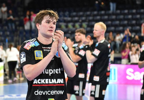 10.05.2026 - Handball - 1. Bundesliga DAIKIN HBL - Saison 2025 2026 - 31. Spieltag: HC Erlangen Metropolregion Nürnberg HCE - VfL Gummersbach - OGo - xogox - Yannik Bialowas (7, HC Erlangen HCE ) enttäuscht Enttäuschung nach Spielende