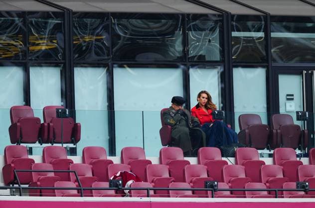 David Sullivan and his wife Ampika Pickston sit alone during the half time break West Ham United v Arsenal, Premier League, Football, London Stadium, London , UK - 10 May 2026London London Stadium United Kingdom EDITORIAL USE ONLY No use with unauthorised audio, video, data, fixture lists, club league logos or live services. Online in-match use limited to 120 images, no video emulation. No use in betting, games or single club league player publications.  Copyright: xJavierxGarcia Shutterstockx 16861795am