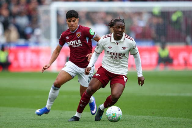 Premier League: West Ham United v Arsenal LONDON, UK - 10th May 2026: Eberechi Eze of Arsenal in action during the Premier League match between West Ham United FC and Arsenal FC at London Stadium London London Stadium England United Kingdom Copyright: xCraigxMercerx xPeakxActionxPhotosx