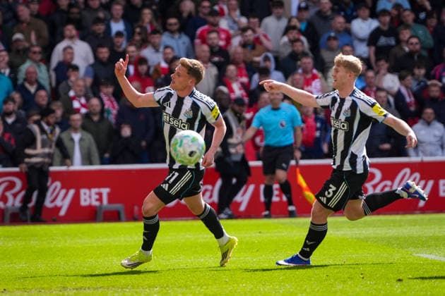 Nottingham Forest v Newcastle United - Premier League Harvey Barnes of Newcastle United celebrates his goal to make it 0-1 during the Premier League match between Nottingham Forest and Newcastle United at City Ground in Nottingham, United Kingdom, on May 10, 2026. Nottingham Nottinghamshire United Kingdom  Copyright: xNewsxImagesx originalFilename:cosgrove-premierl260510_npPMS.jpg