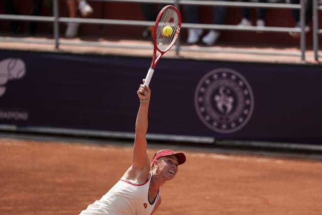 Istanbul Open 2026 ISTANBUL, TURKIYE - MAY 10: Maria Timofeeva (not seen) and Donna Vekic compete during Istanbul Open Women s Singles WTA, Tennis Damen 125 Final match in Istanbul, Turkiye on May 10, 2026. Arife Karakum Anadolu Istanbul Turkey. Editorial use only. Please get in touch for any other usage.  Copyright: x2026xAnadoluxArifexKarakumx