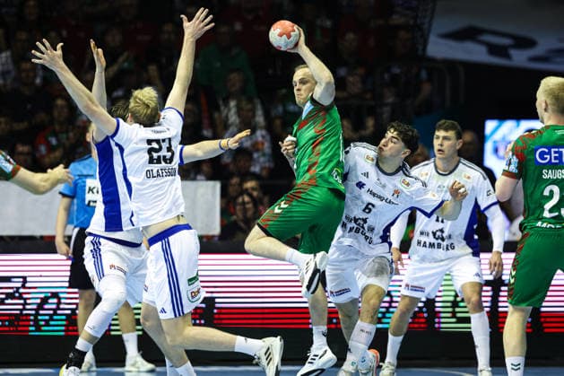 Omar Ingi Magnusson (SC Magdeburg,14) - Handball Bundesliga Saison 2025-2026 SC Magdeburg vs. HSV Hamburg in der GETEC Arena in Magdeburg - Aktion,Handball,Deutschland,10.05.2026
