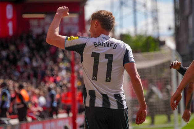 Nottingham Forest v Newcastle United - Premier League Harvey Barnes of Newcastle United celebrates his goal to make it 0-1 during the Premier League match between Nottingham Forest and Newcastle United at City Ground in Nottingham, United Kingdom, on May 10, 2026. Nottingham Nottinghamshire United Kingdom  Copyright: xNewsxImagesx originalFilename:cosgrove-premierl260510_nphO9.jpg