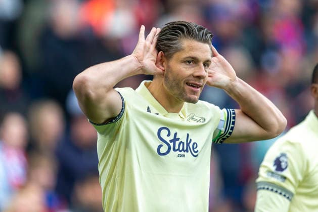 Crystal Palace v Everton - Premier League James Tarkowski of Everton celebrates scoring his team s first goal during the Premier League match between Crystal Palace and Everton at Selhurst Park in London on May 10, 2026. London Greater London United Kingdom  Copyright: xMIxNewsx originalFilename:fletcher-crystalp260510_npueK.jpg