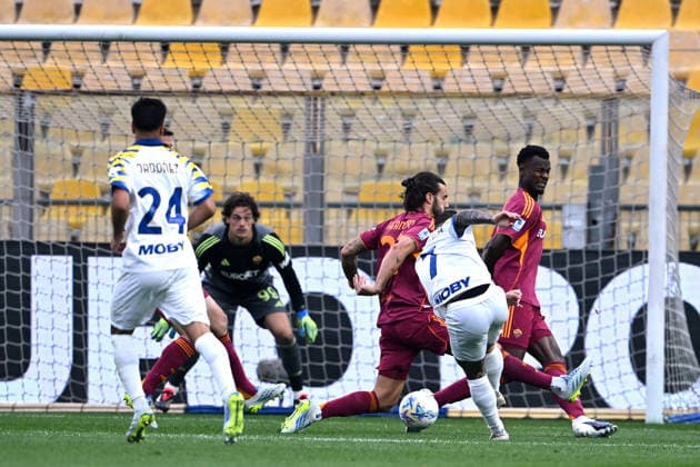 Cm Parma 10 05 2026 - campionato di calcio serie A Parma-Roma foto Cristiano Mazzi Image nella foto: gol Gabriel Strefezza 
