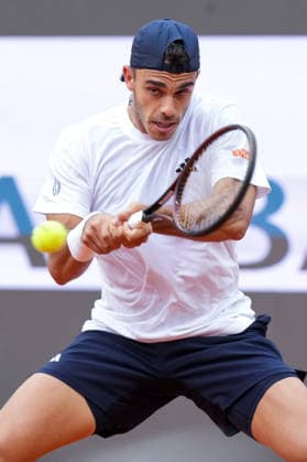 Juan Manuel Cerundolo of Argentina during the match against Lorenzo Musetti of Italy at the Internazionali BNL d Italia 2026 tennis tournament at Foro Italico in Rome (Italy) on May, 10, 2026. AntoniettaxBaldassarre