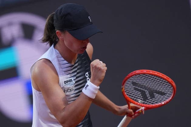 Iga Swiatek (POL) during the match between Elisabetta Cocciaretto (ITA) vs Iga Swiatek (POL) at the Italian Open in Rome, Sunday, May 10, 2026. (Alfredo Falcone LaPresse)  Copyright: xAlfredoxFalcone LaPressex