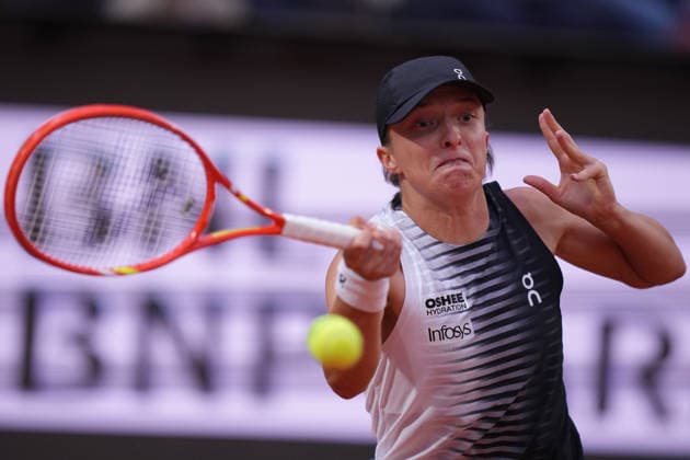 Iga Swiatek (POL) during the match between Elisabetta Cocciaretto (ITA) vs Iga Swiatek (POL) at the Italian Open in Rome, Sunday, May 10, 2026. (Alfredo Falcone LaPresse)  Copyright: xAlfredoxFalcone LaPressex