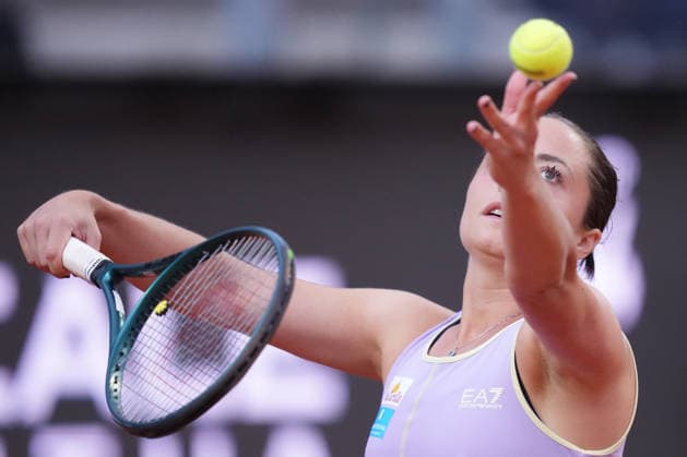 Elisabetta Cocciaretto (ITA) during the match between Elisabetta Cocciaretto (ITA) vs Iga Swiatek (POL) at the Italian Open in Rome, Sunday, May 10, 2026. (Alfredo Falcone LaPresse)  Copyright: xAlfredoxFalcone LaPressex