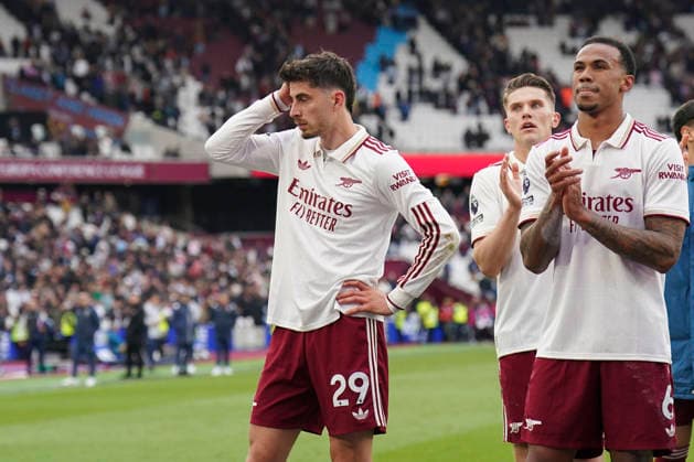 West Ham United v Arsenal, Premier League Arsenal forward Kai Havertz (29) reacts after winning during the West Ham United v Arsenal Premier League match at the London Stadium, London, England on 10 May 2026 Credit: Robbie Hoad Every Second Media Editorial use only. All images are copyright Every Second Media Limited. No images may be reproduced without prior permission. All rights reserved. Premier League and Football League images are subject to licensing agreements with Football DataCo Limited. see https: www.football-dataco.com Copyright: xIMAGO EveryxSecondxMediax ESM-1982-0100 RobbiexHoadx xEveryxSecondxMediax