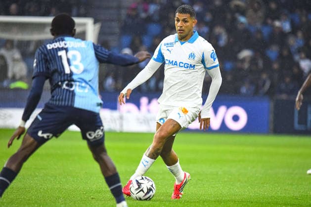 FOOTBALL : AC Le Havre vs Olympique de Marseille - Ligue 1 McDonald s - JournÃ e 33 - 10 05 2026 Facundo Medina (OM) Le HavreFrance  Copyright: xBaptistexAutissierx