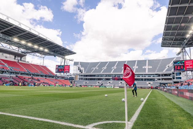 A general view of Toronto Stadium during the Northern Super League game between AFC Toronto and Montreal Roses FC at Toronto Stadium on May 10, 2026 in Toronto, Ontario, Canada  Copyright: xCurtisxWongx xSPPx Sportspressphoto_SPR144287