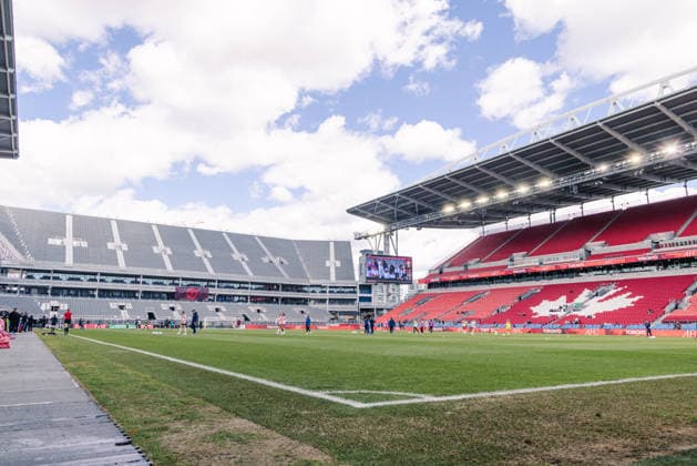 A general view of Toronto Stadium during the Northern Super League game between AFC Toronto and Montreal Roses FC at Toronto Stadium on May 10, 2026 in Toronto, Ontario, Canada  Copyright: xCurtisxWongx xSPPx Sportspressphoto_SPR144288