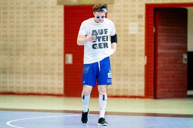 Krefeld, 10.05.2026, Handball, Herren, 2. Bundesliga, 31. Spieltag, 2025 2026: HSG Krefeld Niederrhein HBW Balingen-Weilstetten Glückliche Aufsteiger sitzen noch in der Krefelder Halle