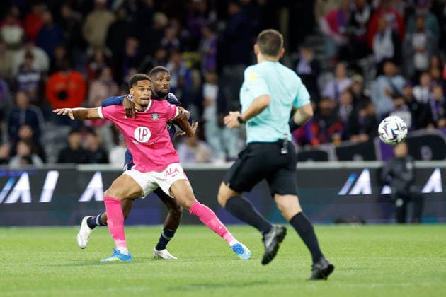 Toulouse FC v Olympique Lyonnais - Ligue 1 McDonald s 20 EMERSONN Correia da Silva (tfc) - 22 Clinton MATA PEDRO LOURENCO (ol) during the Ligue 1 McDonald s match between Toulouse and Lyon at Stadium de Toulouse on May 10, 2026 in Toulouse, France. Toulouse France  Copyright: xFEPx 776348387