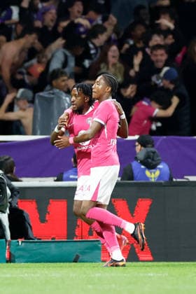 Toulouse FC v Olympique Lyonnais - Ligue 1 McDonald s 12 Warren KAMANZI (tfc) - 18 Pape Demba DIOP (tfc) during the Ligue 1 McDonald s match between Toulouse and Lyon at Stadium de Toulouse on May 10, 2026 in Toulouse, France. Toulouse France  Copyright: xFEPx 776348387