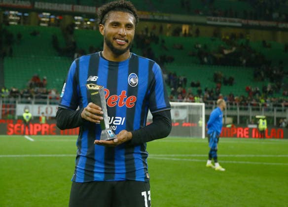 Atalanta s Ederson JosÃ dos Santos Lourenco da Silva panini player of the match during the Serie A soccer match between Milan and Atalanta at the Giuseppe Meazza in Milano, north west Italy - Domenica , 10 Maggio 2026. - Soccer .  Copyright: xAlbertoxMariani LaPressex