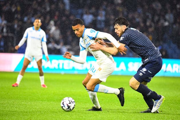 FOOTBALL : AC Le Havre vs Olympique de Marseille - Ligue 1 McDonald s - JournÃ e 33 - 10 05 2026 Mason Greenwood (OM) Gautier Lloris (AC Le Havre) Le HavreFrance  Copyright: xBaptistexAutissierx