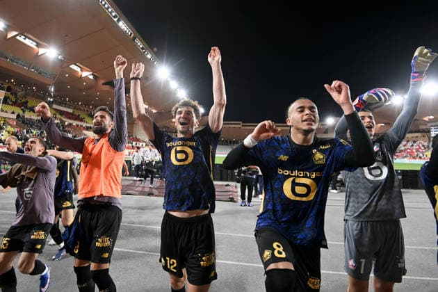 AS Monaco FC v Lille OSC - Ligue 1 McDonald s 2025 2026 09 Olivier GIROUD (losc) - 12 Thomas MEUNIER (losc) during the Ligue 1 McDonald s match between Monaco and Lille at Stade Louis II on May 10, 2026 in Monaco, Monaco. Monaco Monaco  Copyright: xFEPx 776348385