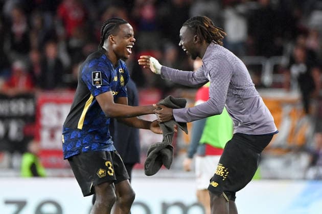 AS Monaco FC v Lille OSC - Ligue 1 McDonald s 2025 2026 17 Ngalayel Ngal ayel MUKAU (losc) - 03 Nathan NGOY (losc) during the Ligue 1 McDonald s match between Monaco and Lille at Stade Louis II on May 10, 2026 in Monaco, Monaco. Monaco Monaco  Copyright: xFEPx 776348385