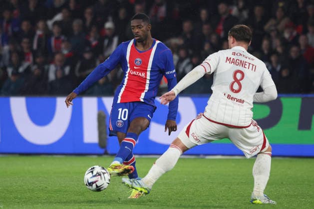 FOOTBALL : Paris Saint Germain Vs Brest - Ligue 1 - 10 05 2026 Ousmane Dembele (PSG) Vs Hugo Magnetti (Brest) ParisFrance  Copyright: xMichaelxBaucherx