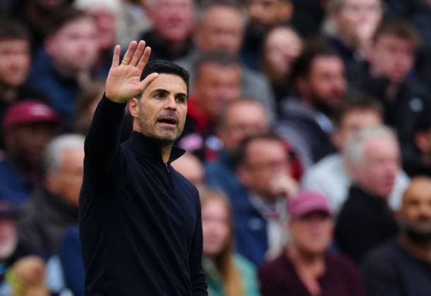 Arsenal Manager Mikel Arteta gestures West Ham United v Arsenal, Premier League, Football, London Stadium, London , UK - 10 May 2026London London Stadium United Kingdom EDITORIAL USE ONLY No use with unauthorised audio, video, data, fixture lists, club league logos or live services. Online in-match use limited to 120 images, no video emulation. No use in betting, games or single club league player publications.  Copyright: xJavierxGarcia Shutterstockx 16861795dj