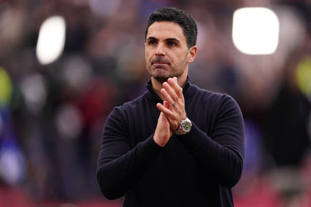 Premier League: West Ham United v Arsenal Mikel Arteta manager of Arsenal at full time during the Premier League match West Ham United vs Arsenal at London Stadium, London, United Kingdom on 10 May 2026 (Photo by Harvey Murphy News Images) Copyright: xHarveyxMurphy NewsxImagesx