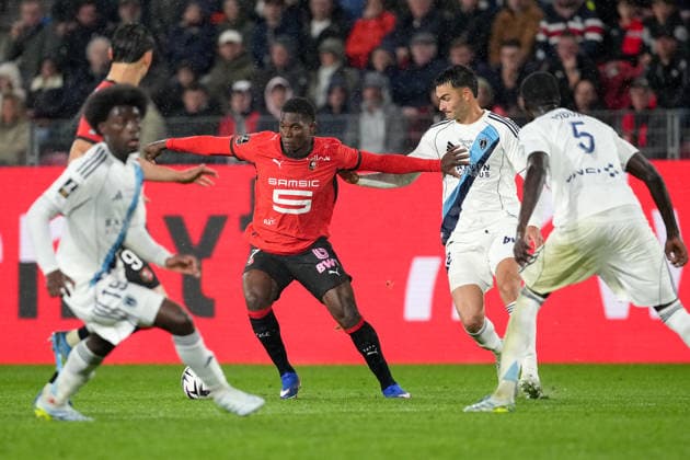 Stade Rennais FC v Paris FC - Ligue 1 McDonald s 2025 2026 42 Diego COPPOLA (pfc) - 07 Breel EMBOLO (srfc) during the Ligue 1 McDonald s match between Rennes and Paris at Roazhon Park on May 10, 2026 in Rennes, France. Rennes France  Copyright: xFEPx 776348391