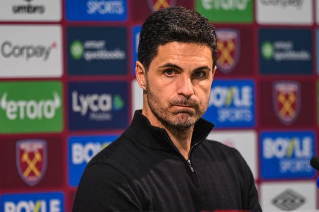 West Ham United v Arsenal - Premier League Arsenal FC manager Mikel Arteta speaks with the press after the Premier League match between West Ham United and Arsenal at the London Stadium in Stratford, United Kingdom, on May 10, 2026. Stratford Greater London United Kingdom  Copyright: xMIxNewsx originalFilename:fletcher-westhamu260510_npfvR.jpg