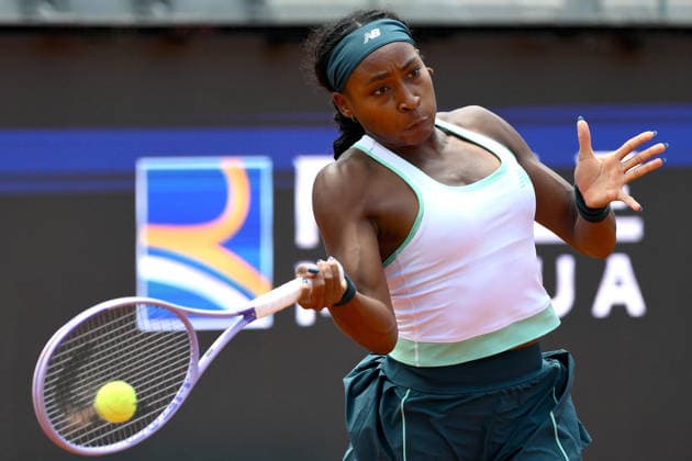 May 11, 2026, Rome: Coco Gauff of USA in action during her women s singles match against Iva Jovic of USA (not pictured) at the Italian Open tennis tournament in Rome, Italy, 11 May 2026. ANSA ETTORE FERRARI Italian Open Tennis Tournament  - ZUMAa110 20260511_zaf_a110_011 Copyright: xEttorexFerrarix