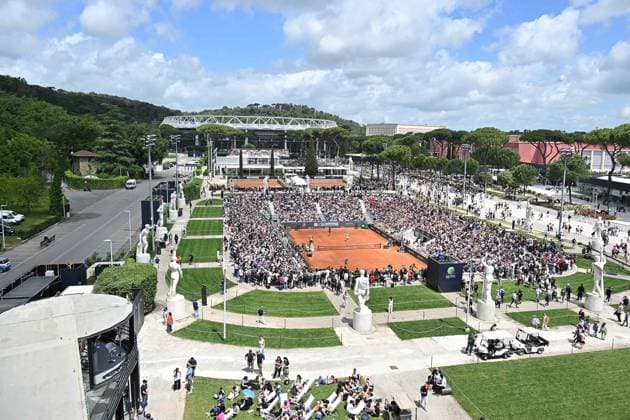IPA84566496 - A view of the Stadio Pietrangeli court during the match of Italian Open Tennis, Day 8 at the Foro Italico on May 11, 2026 in Rome, Italy. during Internazionali BNL d Italia, International Tennis match in Rome, Italy, May 11 2026  Copyright: xRobertoxRamaccia IPAxSportx xx 84566496
