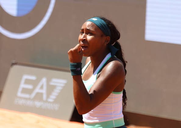 May 11, 2026, Rome, Lazio, Italy: COCO GAUFF of USA during the match against I. Jovic of USA in the fourth round of tennis tournament WTA, Tennis Damen 1000 Internazionali BNL DÃ¢â‚¬â ¢Italia, Rome, Italy. Rome Italy - ZUMAc278 20260511_zsp_c278_048 Copyright: xMarcinxCholewinskix