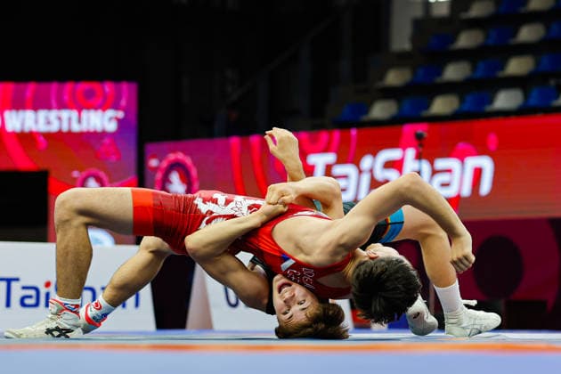 U17, U 17 Wrestling European Championships 55kg GR - Samuel Puscas (GER) df. Josef Dolezal (CZE) *** U17 Wrestling European Championships 55kg GR Samuel Puscas GER df Josef Dolezal CZE Copyright: xKostadinxAndonov xUnitedxWorldxWrestlingx Kostadin Andonov United World Wrestling