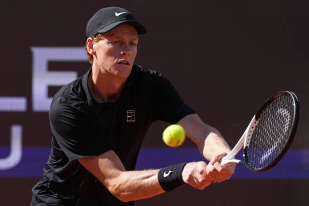 Jannik Sinner of Italy during the match against Alexei Popyrin of Australia at the Internazionali BNL d Italia 2026 tennis tournament at Foro Italico in Rome (Italy) on May, 11, 2026. AntoniettaxBaldassarre