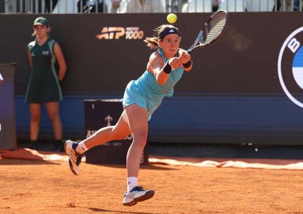 May 11, 2026, Rome, Lazio, Italy: NIKOLA BARTUNKOVA of Czech Republic during the match against E. Svitolina of Ukraine in the fourth round of tennis tournament WTA, Tennis Damen 1000 Internazionali BNL DÃ¢â‚¬â ¢Italia, Rome, Italy. Bartunkova lost 2:6, 3:6. Rome Italy - ZUMAc278 20260511_zsp_c278_096 Copyright: xMarcinxCholewinskix