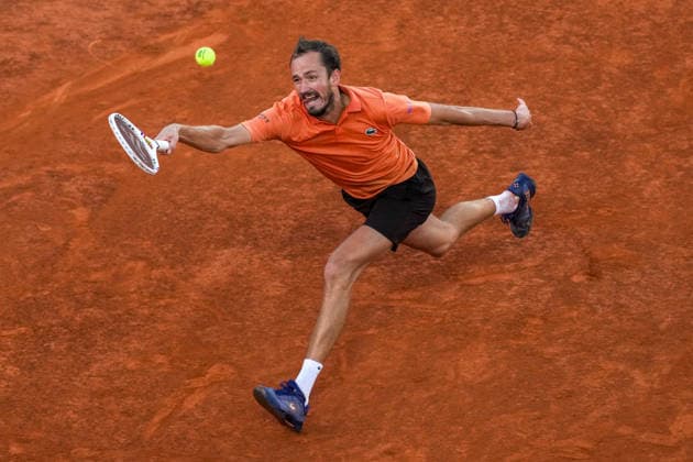 Daniil Medvedev of Russia during the match against Pablo Llamas Ruiz of Spain at the Internazionali BNL d Italia 2026 tennis tournament at Foro Italico in Rome (Italy) on May, 11, 2026. AntoniettaxBaldassarre