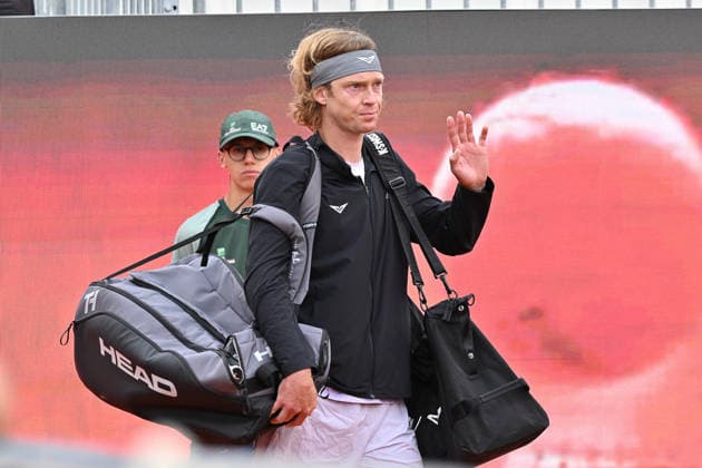 11th May 2026, Foro Italico, Rome, Italy; Italian Open Tennis, Day 8; Andrey Rublev RUS AllShotLive